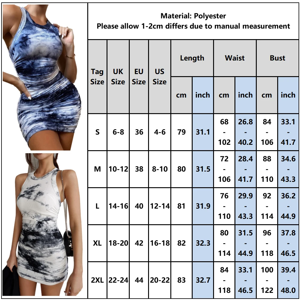 

Tie-Dye Dress Sexy Bodycon Mini Dress for Women Summer 2021 Party Club Slim Dress Hollow Wrap Dresses Camisole Clothing D30