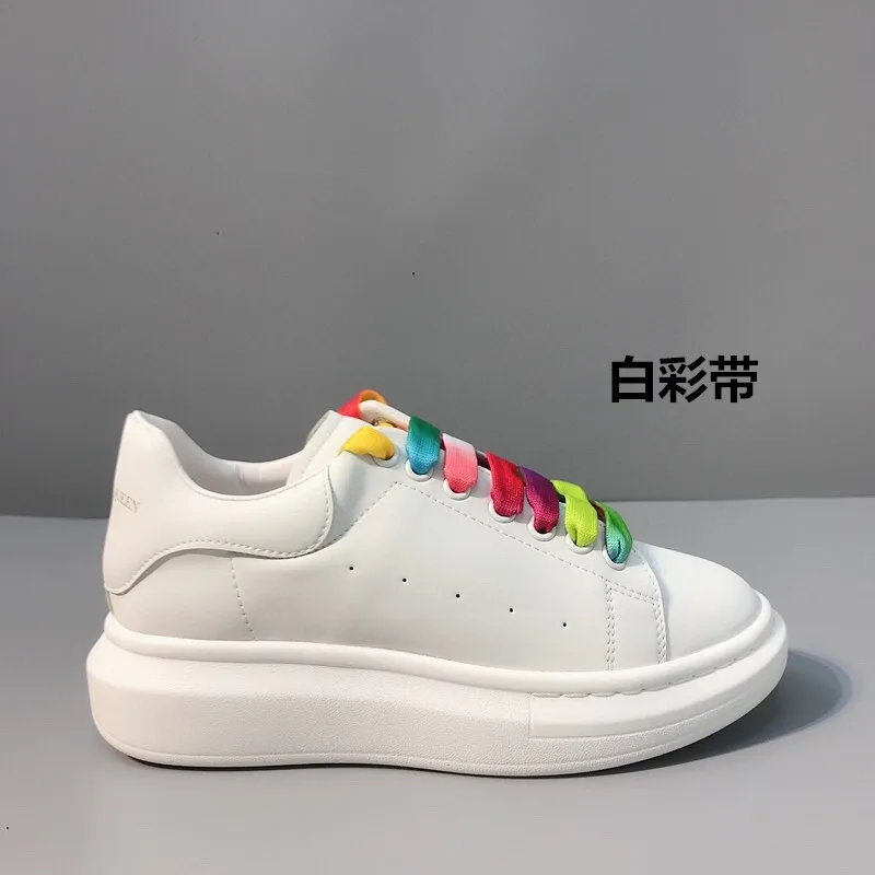 Thick Sole Heightening Small White Shoes High Version Classic Casual Shoes Men's and Women's Same Luminous Couples Board Shoes