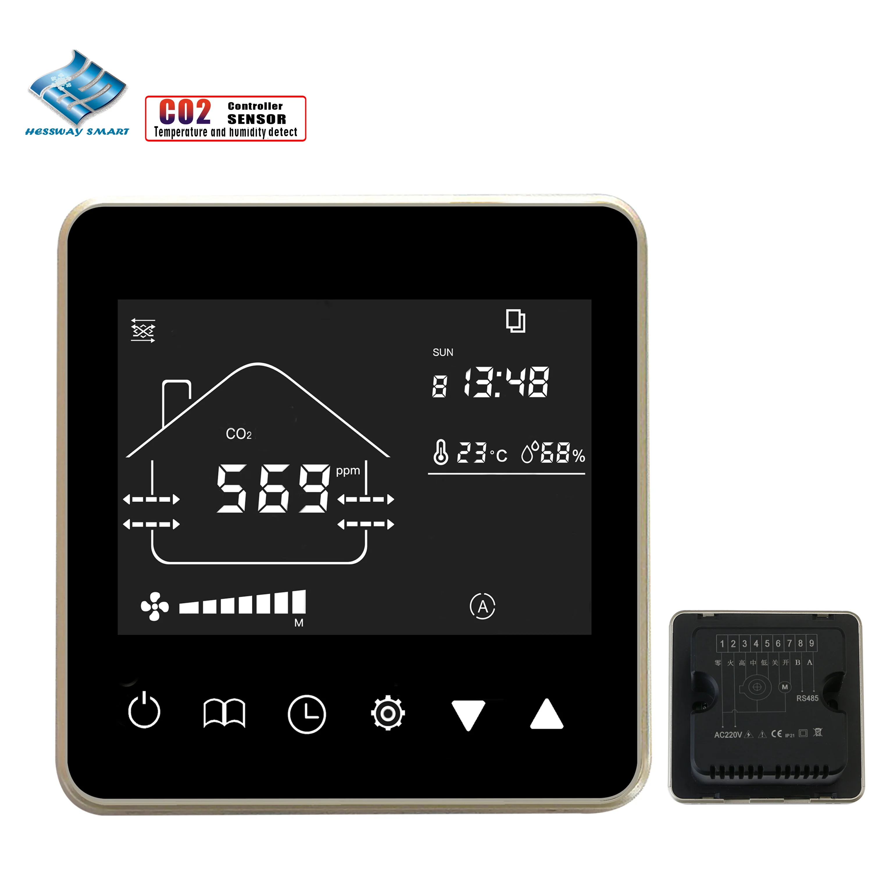 2021 новый датчик CO2 контроль качества воздуха для RS485 & MODBUS DC 0-10V/AC детектор