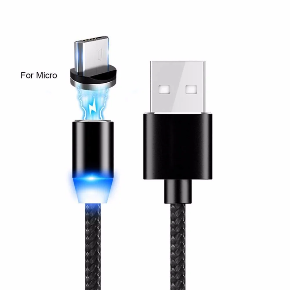 type c Магнитный микро-usb-кабель Android для IPhone X XS 8 7 Plus samsung мобильный телефон Быстрая зарядка usb type C зарядный кабель провод шнур - Цвет: type c