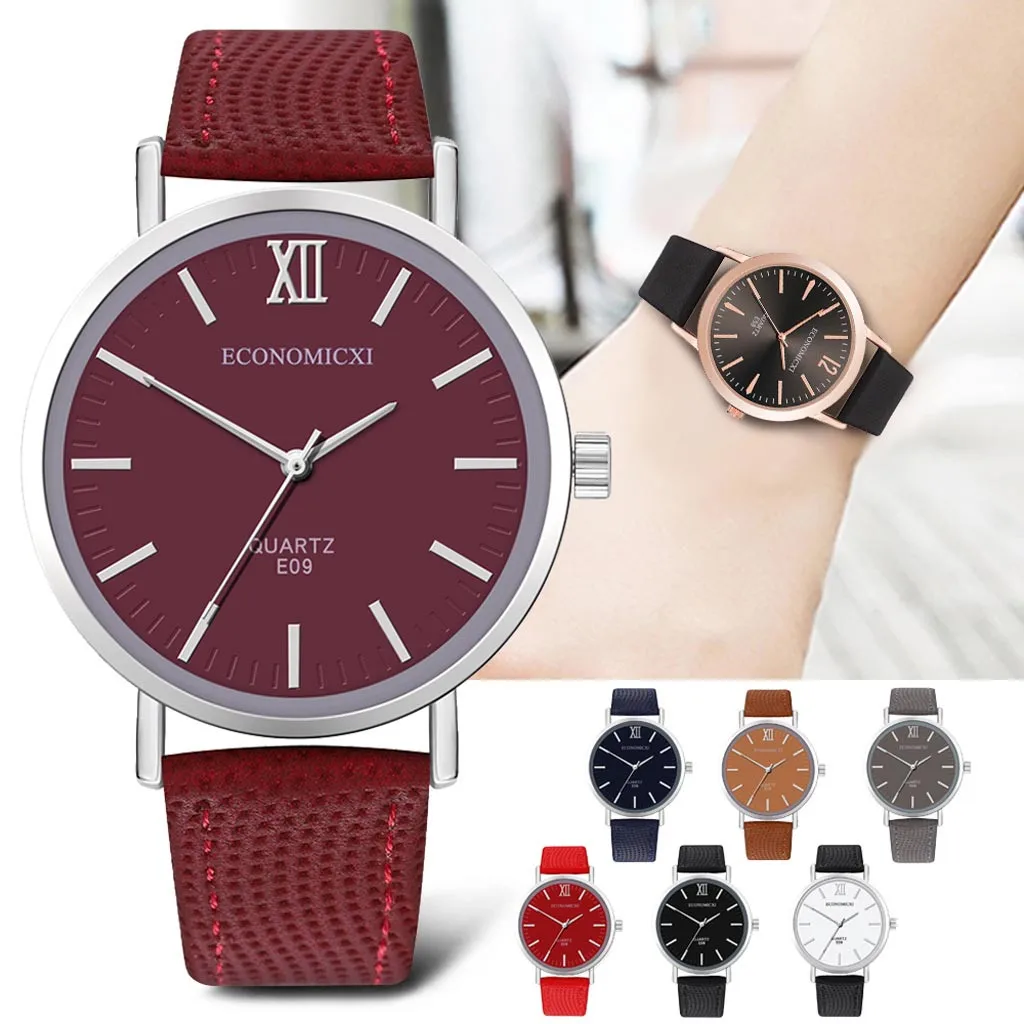 Модные женские часы простые кожаные кварцевые наручные שעון לאישה relogio mulher