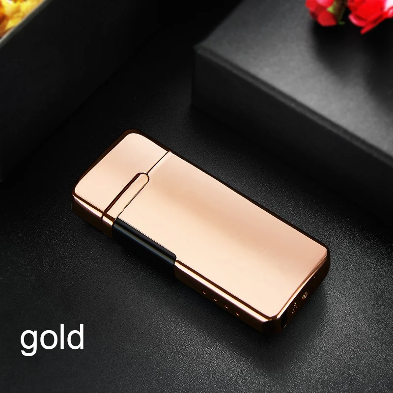 Зажигалка USB Электронная плазменная Зажигалка для курения Электронная зажигалка с выгравированным именем - Цвет: rose gold