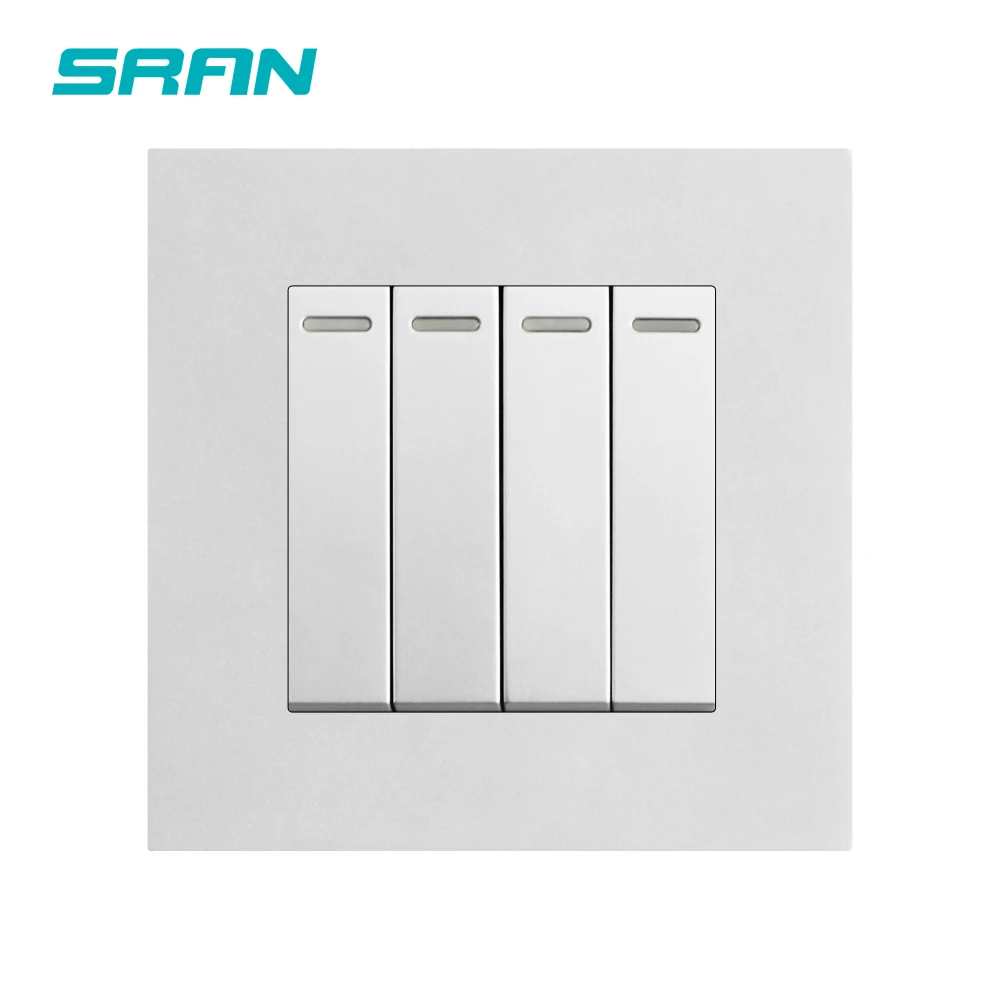 Настенный кнопочный выключатель SRAN огнезащитная панель из поликарбоната 86*86