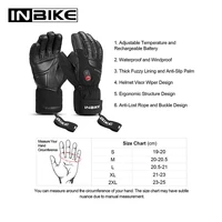 INBIKE Electric Heating Gloves USB Rechargeable Heated Gloves Motorcycle Ski Winter Thermal Motorcycle Gloves Guantes Electricos