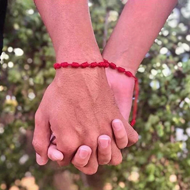 

7 Knots Red String Bracelets for Protection Good Luck Amulet for Success Prosperity Handmade Rope Bracelets Lucky Charm Bangles