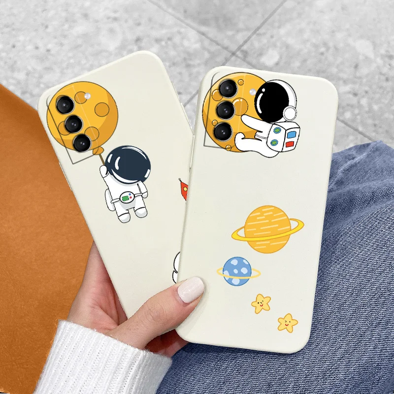 Astronaut Phone Case For Samsung Galaxy S21 S22 S20 FE S10 Note 20 10 Ultra Plus A72 A52 A32 A71 A51 A41 A31 A21S 4G 5G Cover