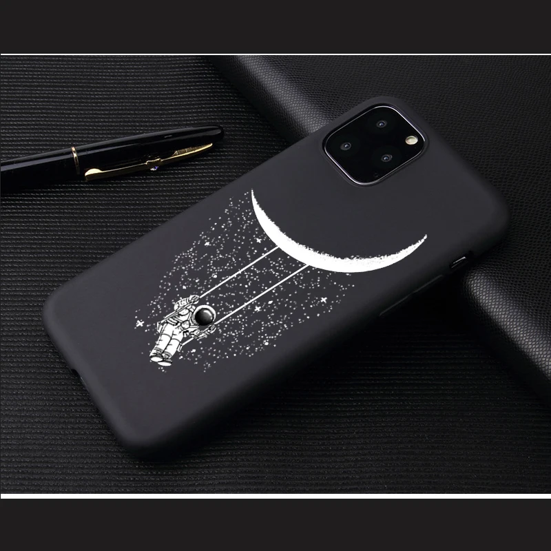 Чехол для телефона с изображением космонавта Луны, космонавта для iphone 7, 8, X, чехол для iphone 6, 7 plus, XR, XS, 11Pro, Max, планета, звезда, матовый мягкий чехол - Цвет: 15