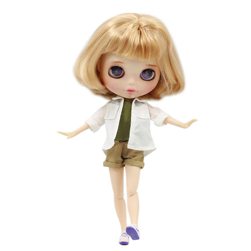 DBS Blyth icy 1/6 кукольная одежда бело-голубое джинсовое пальто подарок для девочки |