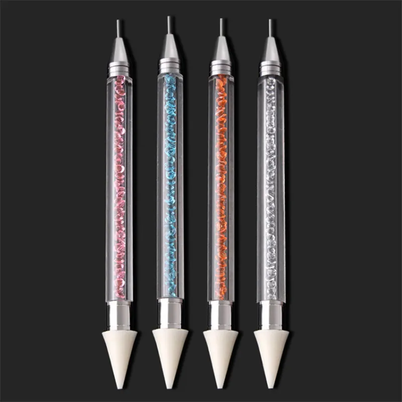 Двухконцевые Стразы точечная ручка для маникюра нейл арта инструмент украшения