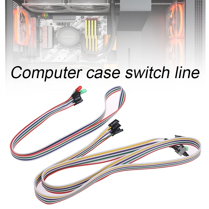 ПК Кабель выключателя питания с Led светильник Настольный компьютер кабель Чехол