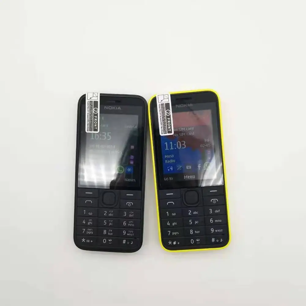 Телефон NOKIA 208 с одной sim-картой, GSM, хорошее качество, разблокированный отремонтированный мобильный телефон, иврит, арабский, русский, клавиатура