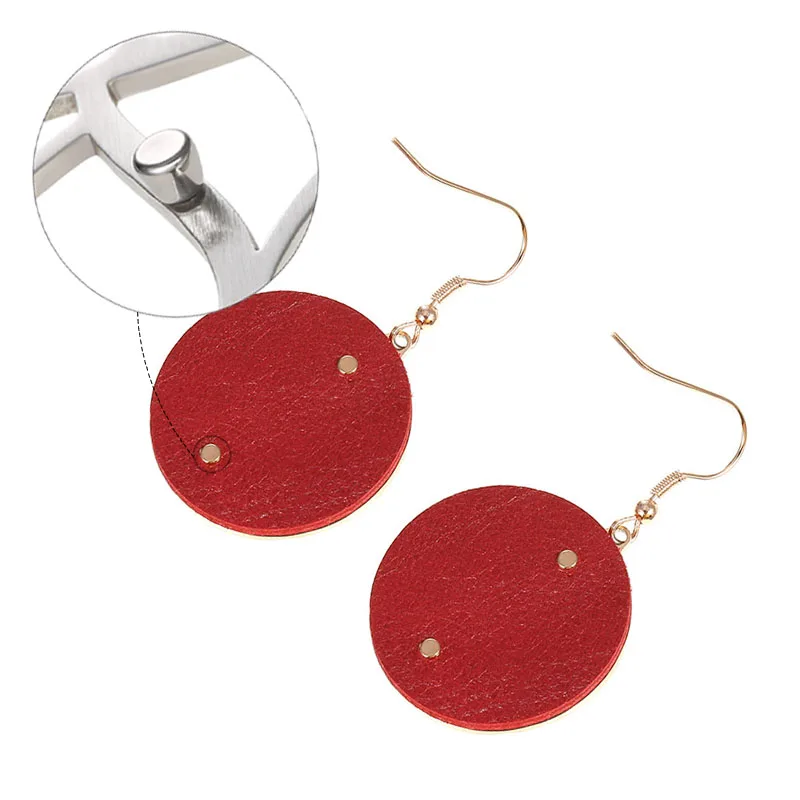 Круглые Кожаные Подвесные серьги Cremo со сменными пузырями Женские Ювелирные