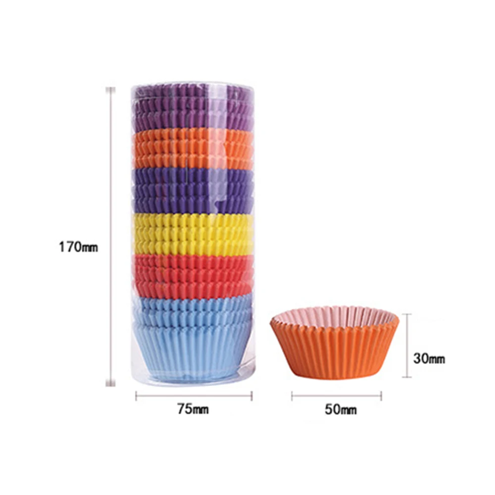 450 шт милые цветные бумажные вкладыши для кексов чистый цвет чашки выпечки Маффин