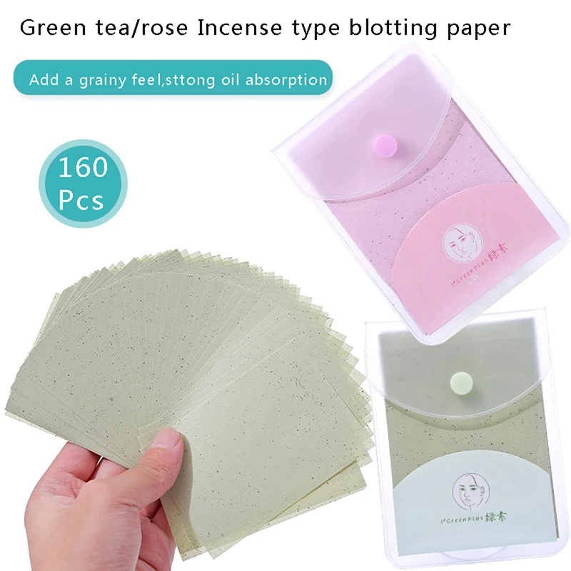 

160Pcs Face Absorbent Oil Control Paper Wipes Sheet Oily Face Blotting Paper