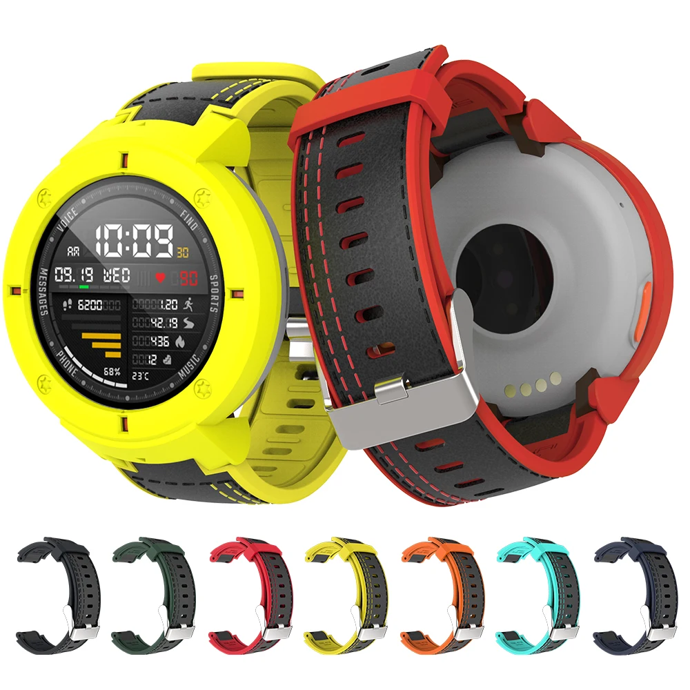 SIKAI силиконовый кожаный ремешок для часов Huami Xiaomi Amazfit Verge 3 lite часы высококачественный ремешок сменный Браслет для Huami 3