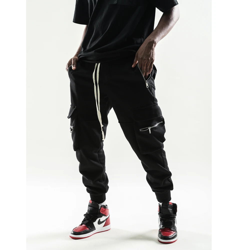 Мужские брюки карго длинные с карманами в стиле хип хоп 2020|Повседневные брюки| |