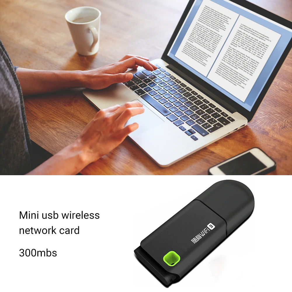 

USB WiFi Adapter 300 Mbps USB 3.0 Wireless WiFi Network Receiver Adapter 5GHz Dual Band Dongle for Desktop Laptop