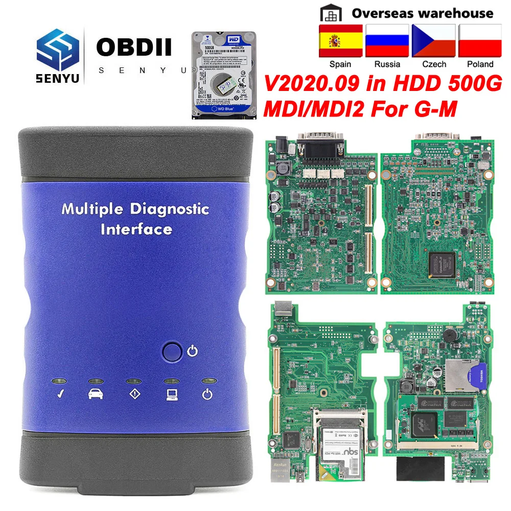 Диагностический интерфейс MDI для GM V2020.09 2 мультидиагностический OBD MDI2 Wi Fi/USB GDS2