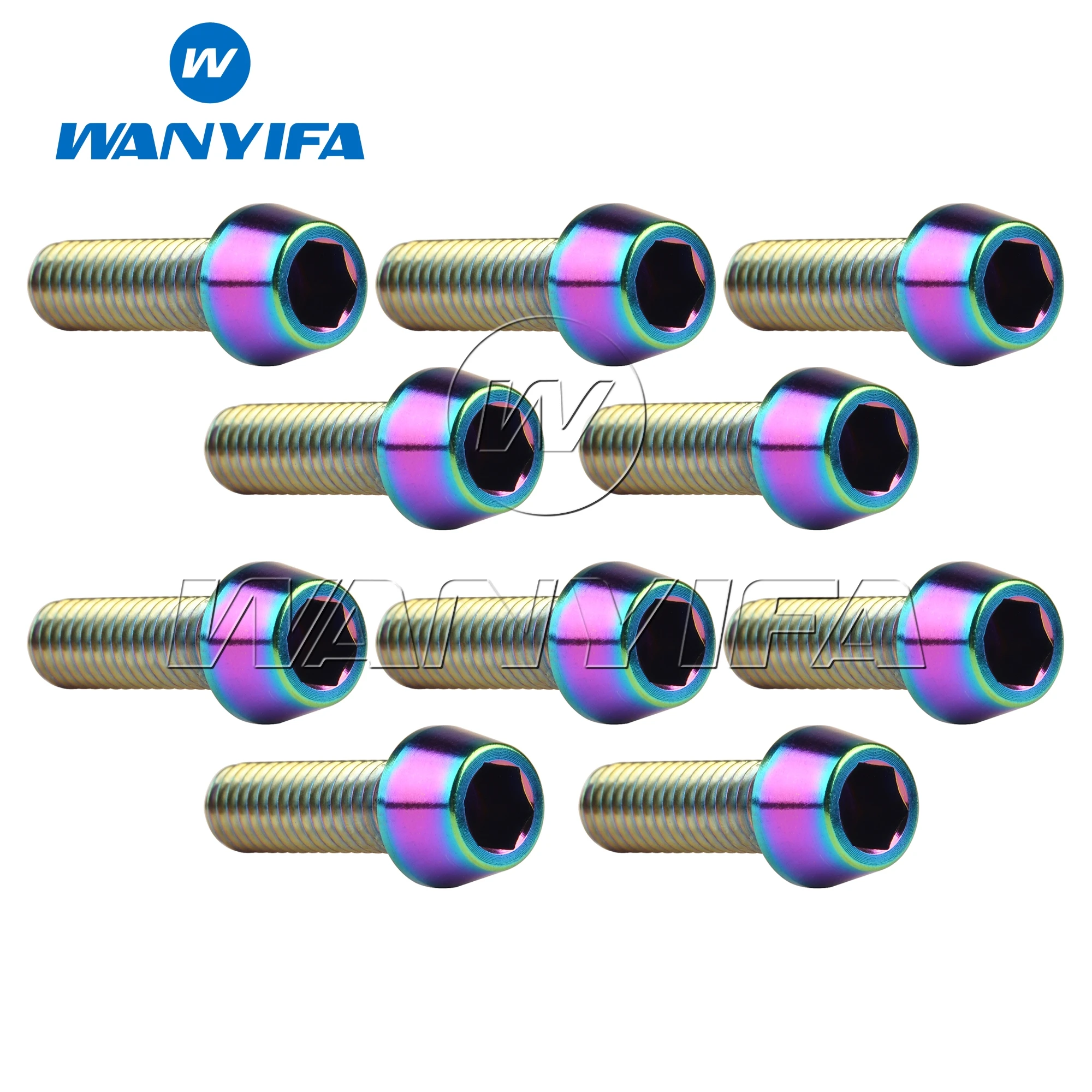 10 шт. M6x20mm Титан Ti Болт коническая головка болты для велосипеда V-BRAKE и дисковые