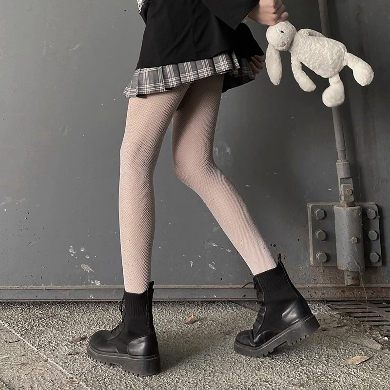 

Black stockings lolita summer thin fishnet with drill nightclub college style hot girl lolita panty socks women