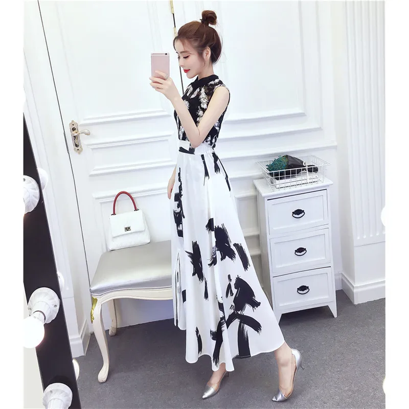 Женский комплект из двух предметов черный белый с перьями лето 2021 года новые