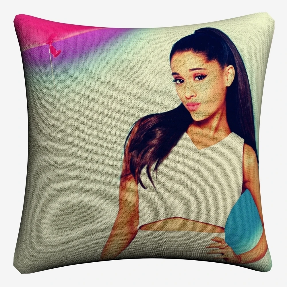 Ariana Grande 2018 Sexy Singer Decorative Cotton Linen Cushion Cover 45x45cm For Sofa Chair Pillow Case Home Decor Almofada | Дом и сад