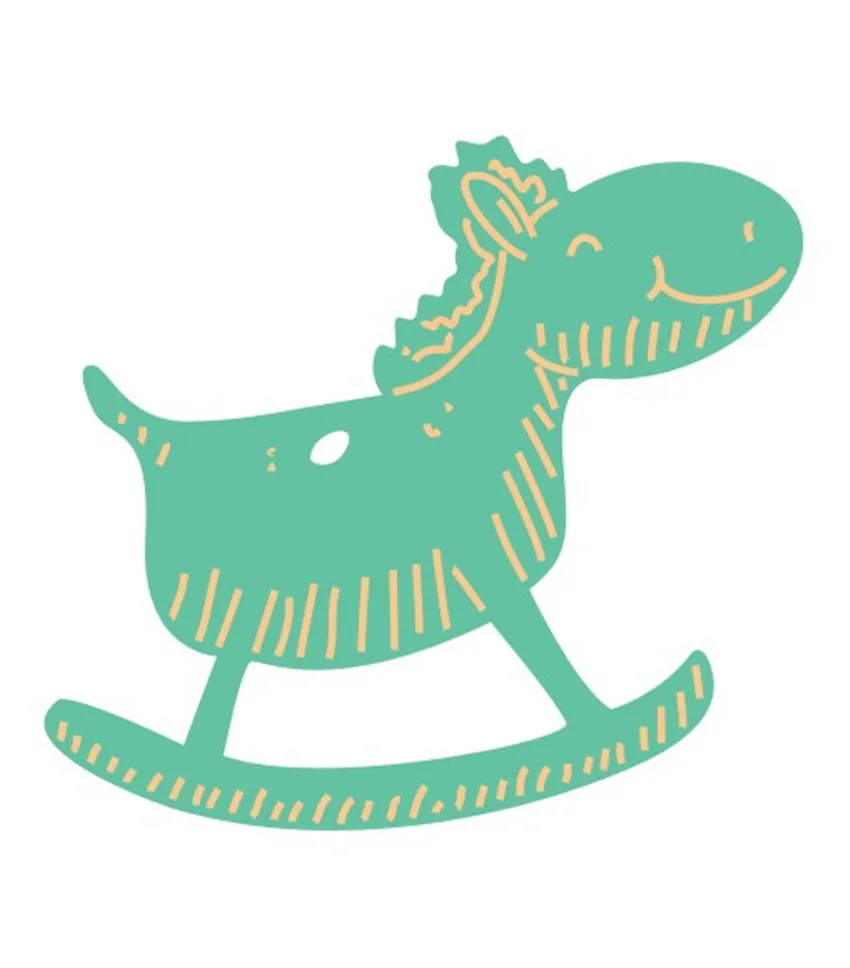 Штамп-лошадь-качалка размером 5 7x5 2 см металлические изделия высечка бумаги