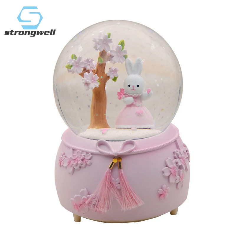 Strongwell кисточка узел цветок дерево Снежный шар хрустальный Рождественская