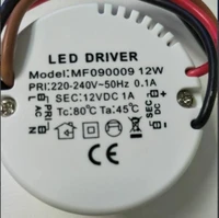 10 pc round led driver 12v 1a constant voltage switching power supply 12w led driver adapter 220v 240v ce ukca light transformer