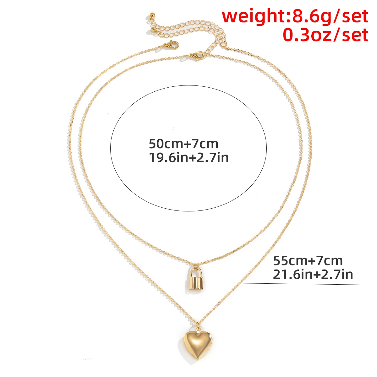 

New Korean Geometric Lock Heart Pendant Necklace Women Fashion Exquisite Short Collar Clavicle Chain Necklaces Wedding Jewelry