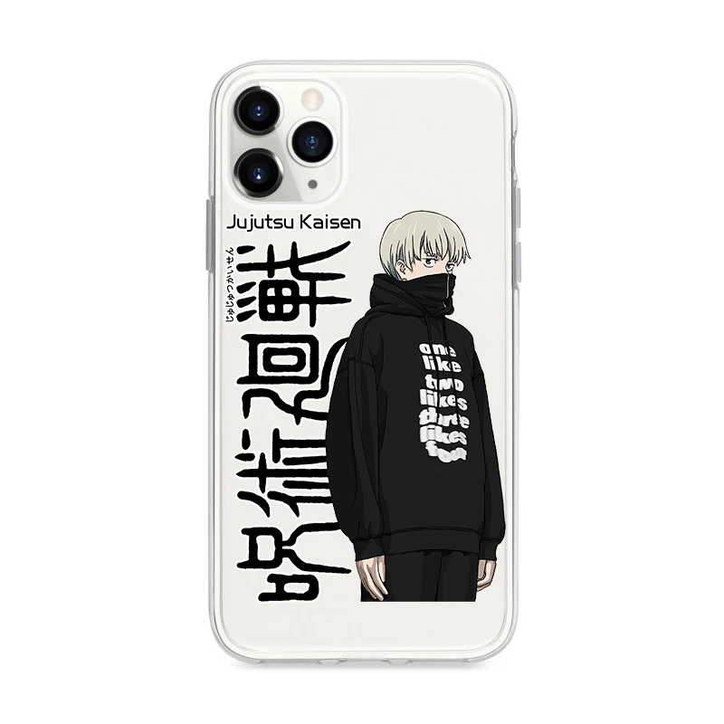 

Anime Jujutsu Kaisen Phone Case for iPhone 12 Mini 11 Pro X XS Max XR 8 7 6 6s Plus Soft Clear Protect Cover