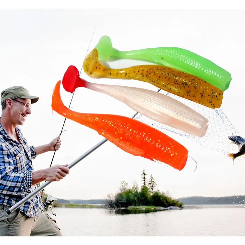 4 шт./партия Мягкая силиконовая приманка 85 мм 3 г | Спорт и развлечения