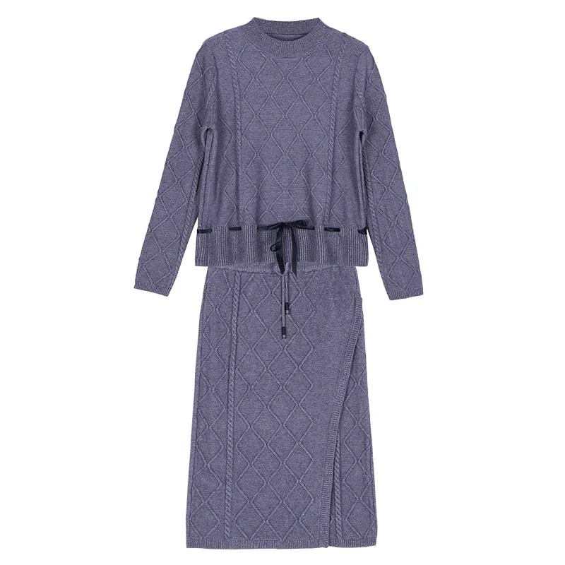 Женский костюм с юбкой 2019 осень и зима новый женский модный элегантный кружевной