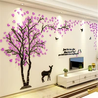 3d acrylic three dimensional wall stickers big tree pattern living room dining room bedroom background decoration wall stickers