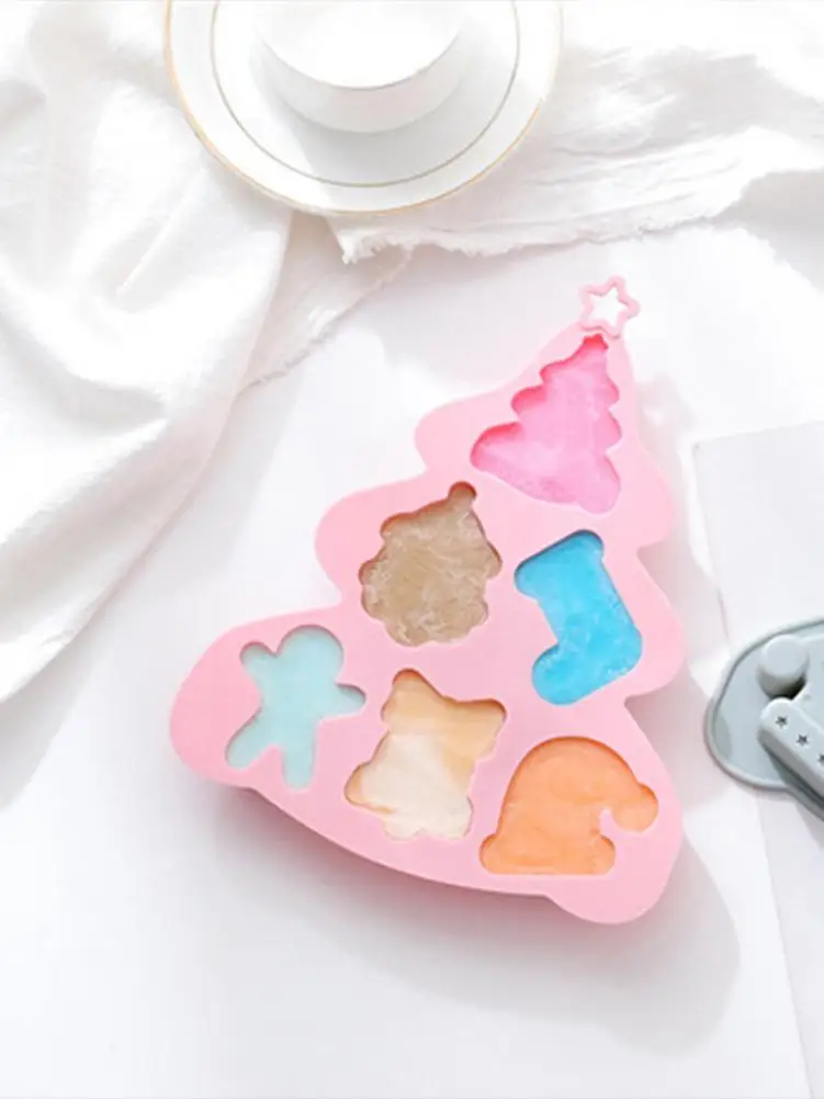 

Christmas Silicone Molds Non-Stick Chocolate Jelly Cake Candy Fondant Baking Mold For Christmas Party Decoration DIY Handmade