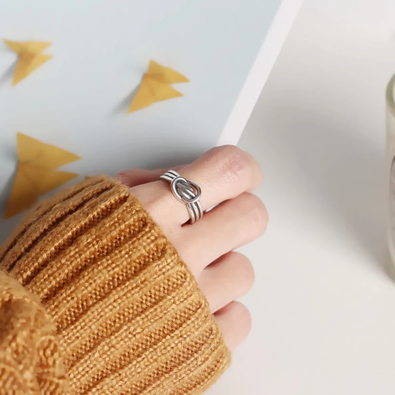 Многослойное кольцо из стерлингового серебра 925 пробы дизайнерское с