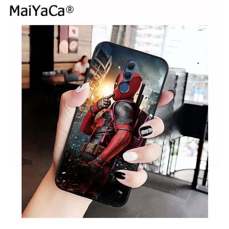 MaiYaCa фильма «Дэдпул»; рубашки Железный человек Марвел Мстители чехол для телефона с логотипом для Huawei mate 10 20 Lite 20X Коврики 20 10 Pro Коврики 9 Nova3 3i