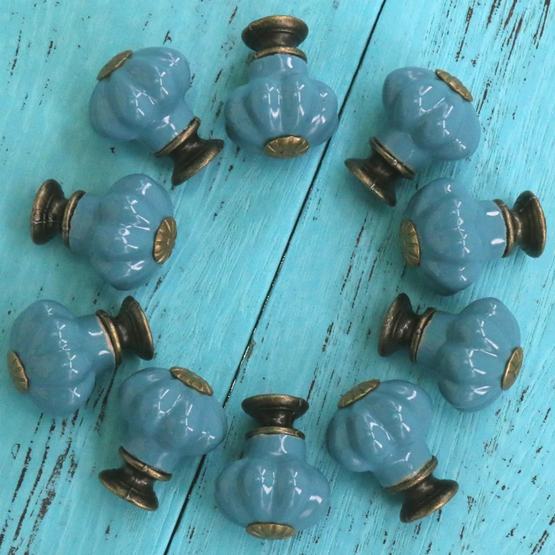 Набор из 10 Декоративных Керамических тыкв для шкафа/комода мальчиков/детской