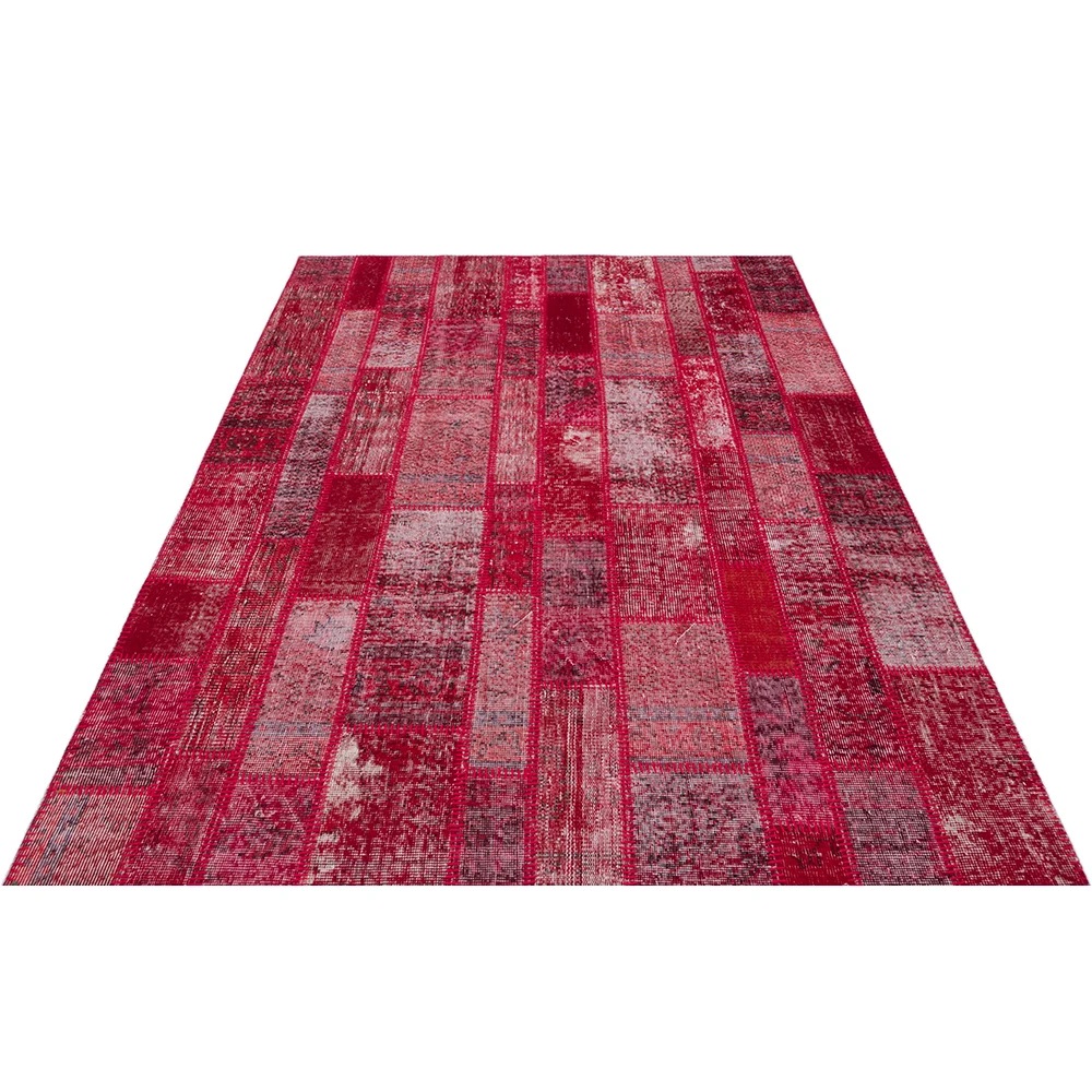 Красный ковер ручной работы настоящий лоскутный Kilim идея для домашнего подарка