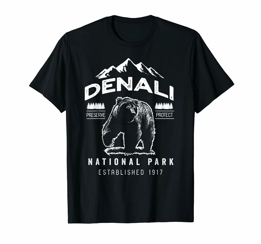 

Vintage Denali National Park Shirt Denali Alaska T Shirt Streetwear Casual Tee Shirt
