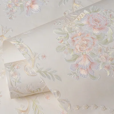 

European Garden Self Adhesive Wallpaper PVC Warm Bedroom Decoration Sticker Living Room Wallpaper Walls