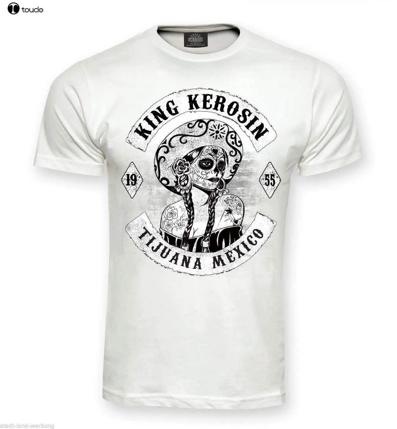 Мужская хлопковая футболка с коротким рукавом Винтажная тихуаной и сахарным