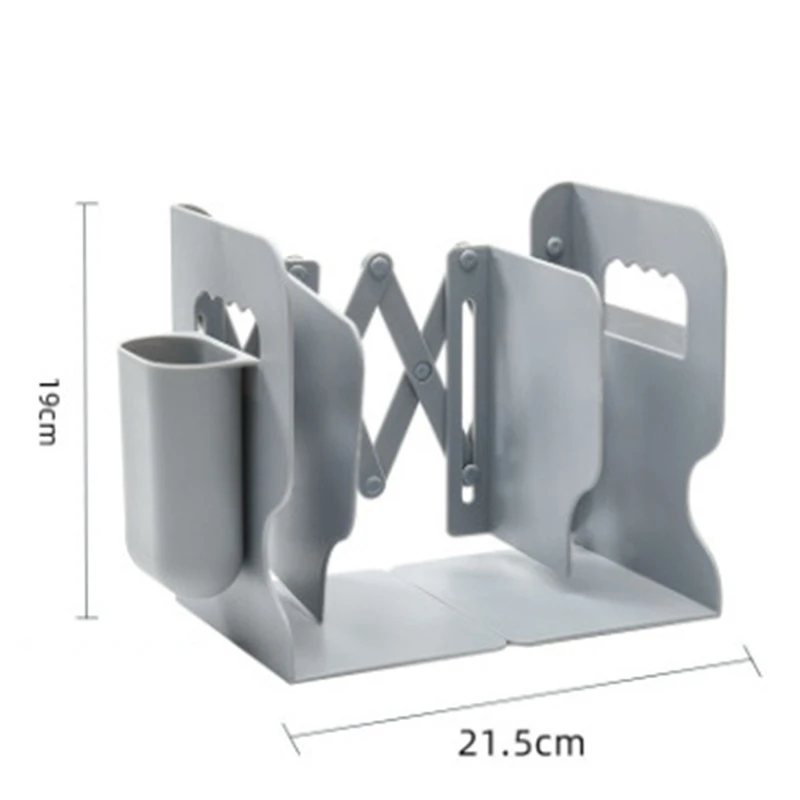

Retractable Bookends For Shelves Book Support Stand Bookshelf With Pen Holder Adjustable Bookends Book Rack Folder Book Stoppers