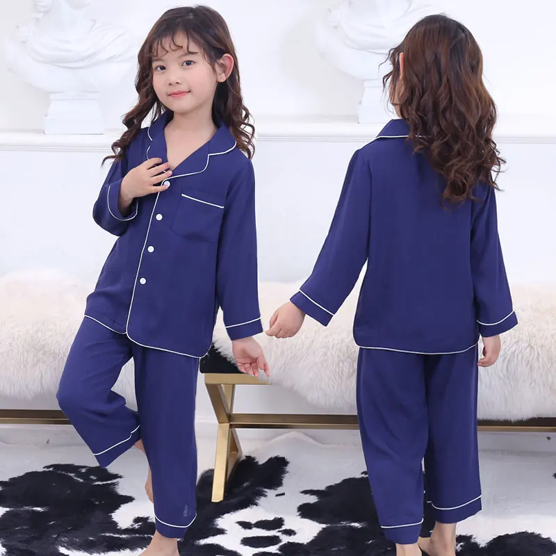 Весенне осенние детские пижамы Комплекты одежды Топы и штаны Комплект из 2