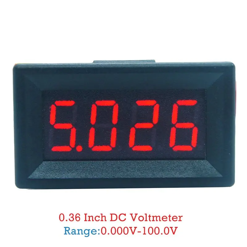 0 36 дюймовый мини цифровой светодиодный дисплей 4 бита 0-100 в вольтметр Панель