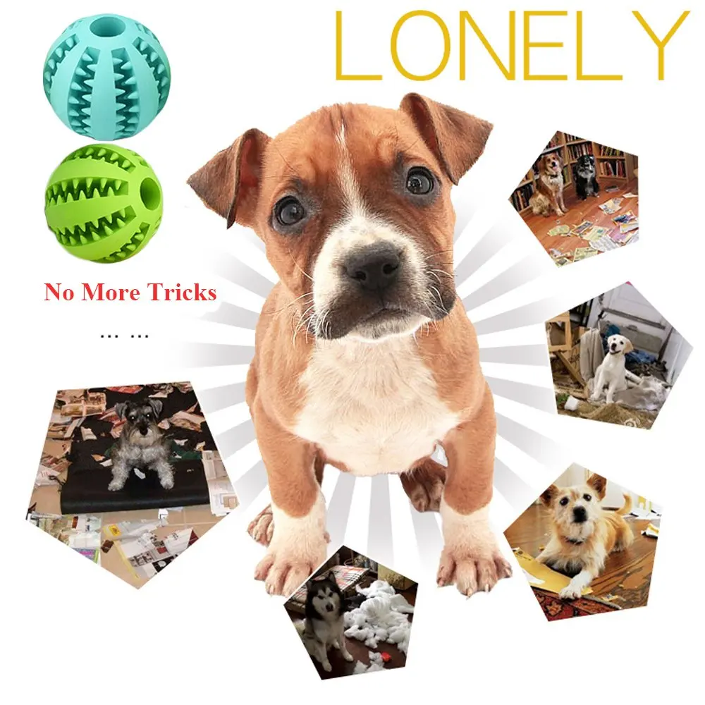 

7CM Pet Dog Toys Funny Interactive Elasticity Ball Dog Chew Toy For Tooth Clean Food Extra-tough Rubber watermelon