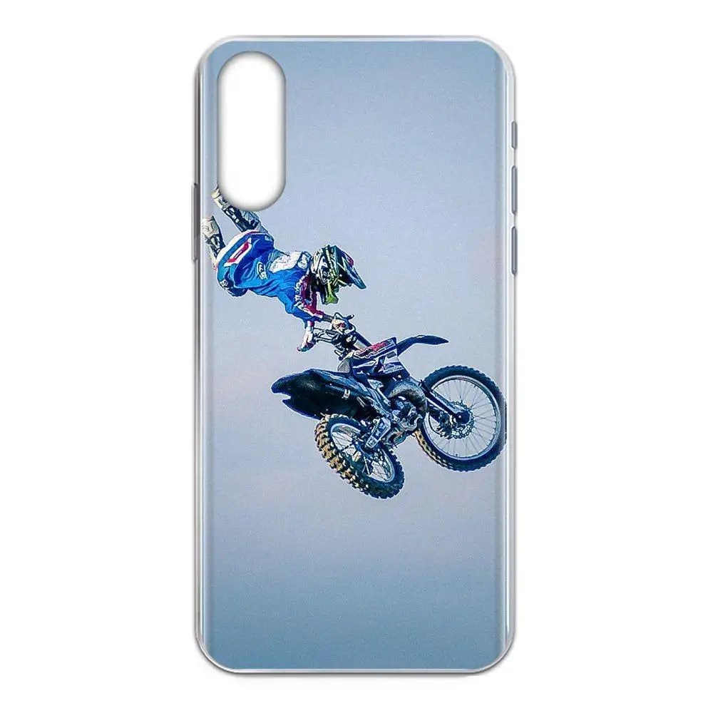 Для iPhone 11 Pro 4 4S 5 5S SE 5C 6 6S 7 8X10 XR XS Plus Max Прозрачная мягкая оболочка Moto Cross Мотоцикл