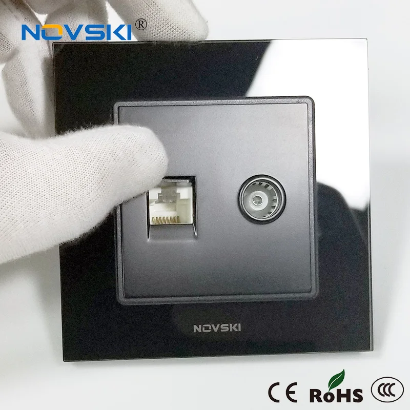 Настенная розетка RJ45 Cat 6 10 Гбит/с Интернет-сеть LAN для передачи данных ТВ-розетка