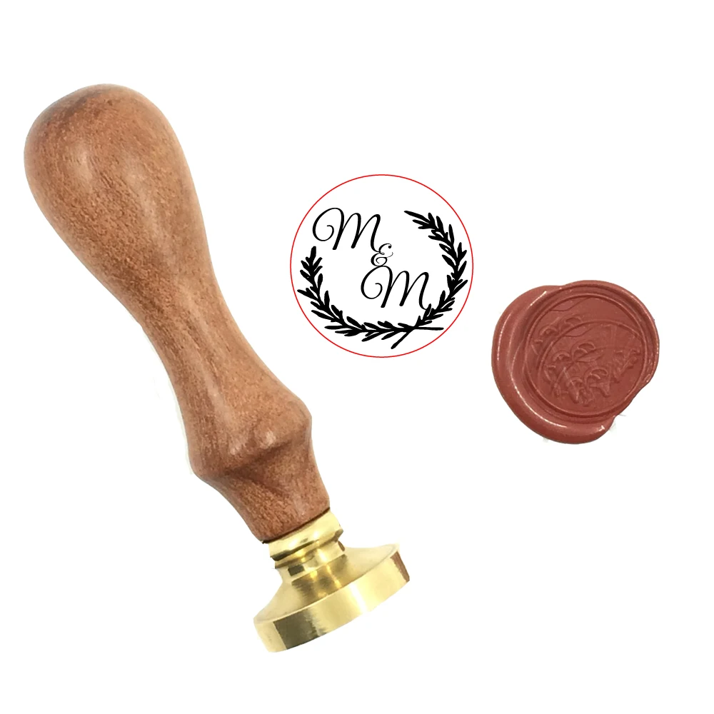 Сделано с любовью воск штамп начальный Арабские буквы деревянная ручка