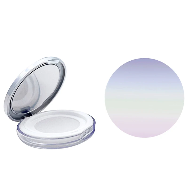 

Portable Ultra-thin Plastic Powder Box Handheld Empty Loose Powder Pot Travel Makeup Jar Sifter Container with Powder Puff 1pc
